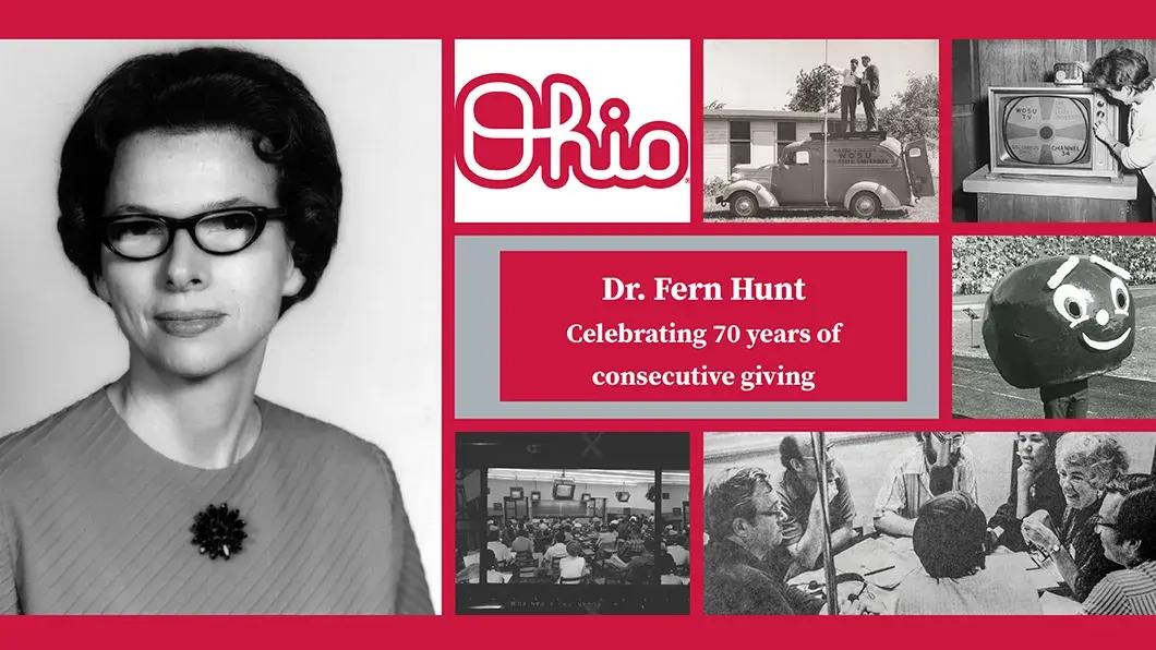Photo collage of alumni Dr. Fern Hunt