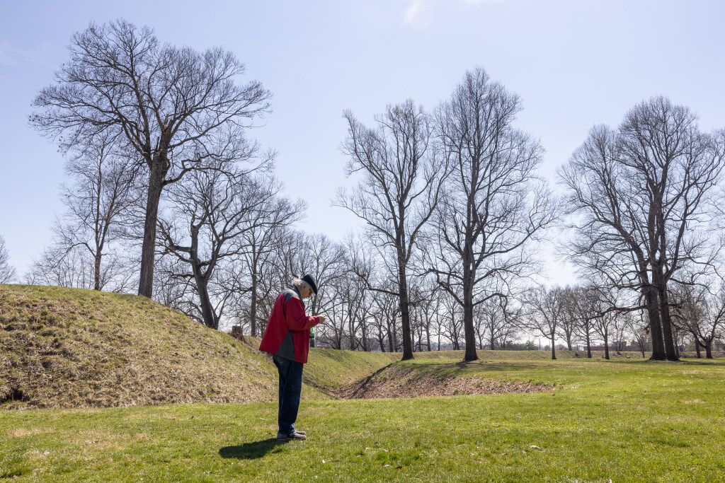 John Low at the Newark Earthworks.