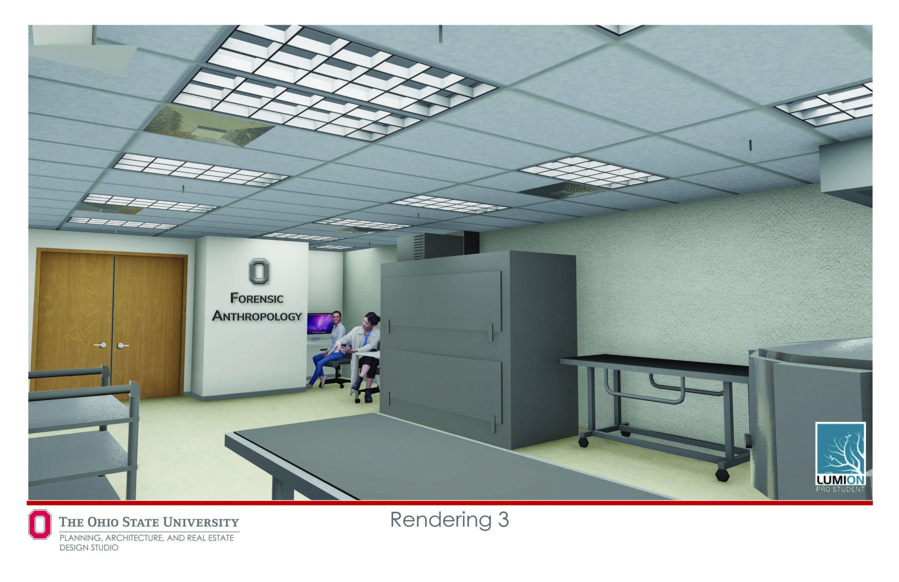 A conceptual rendering of the new forensic lab in Smith Laboratory.