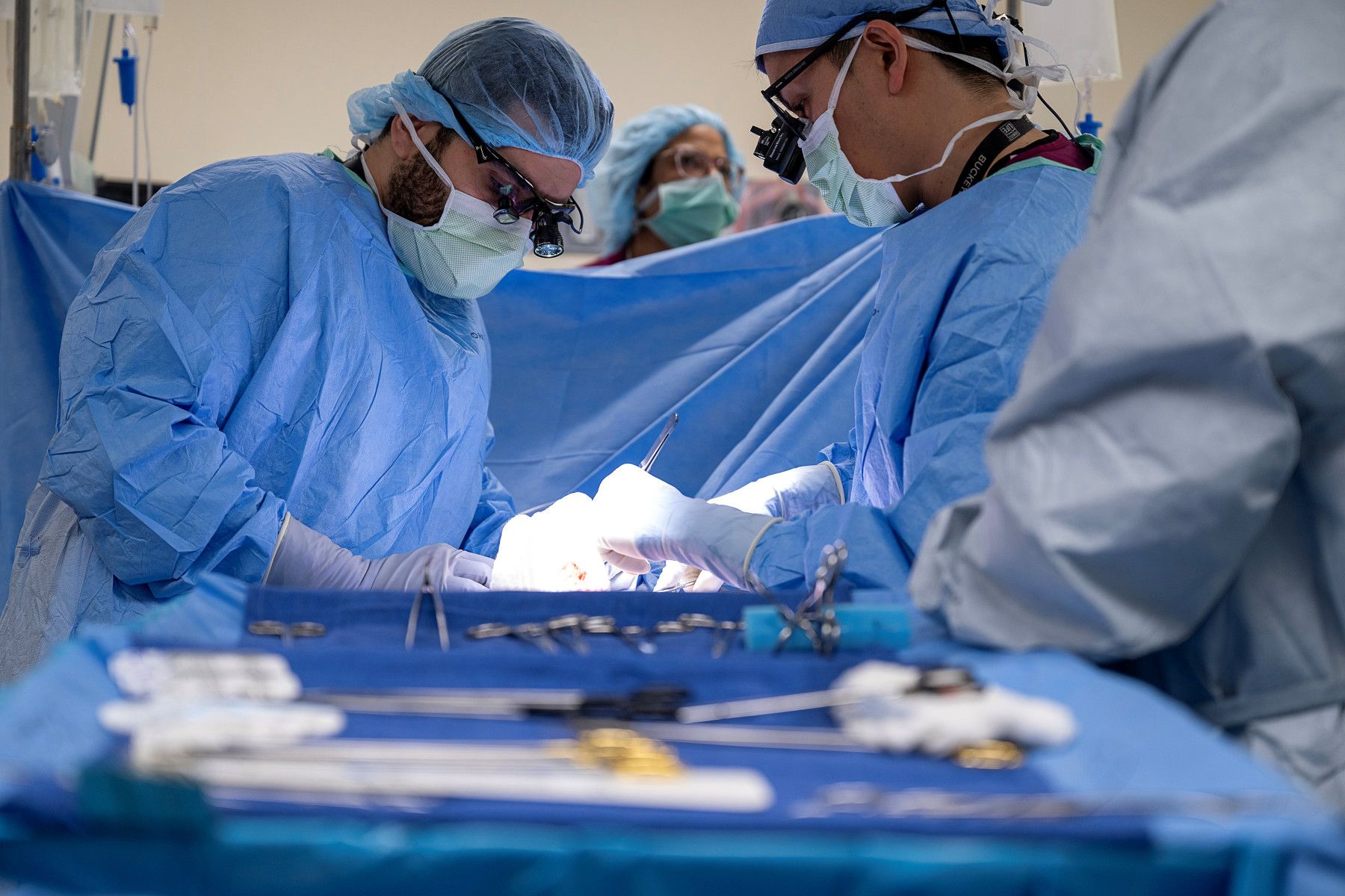 Doctors perform surgery