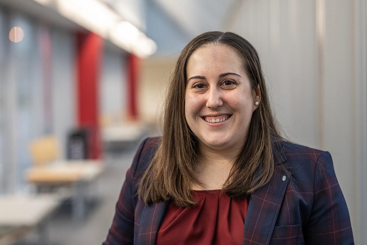A portrait of Ohio State School of Health and Rehabilitation Sciences professor Jennifer Jaclyn Caccese PhD