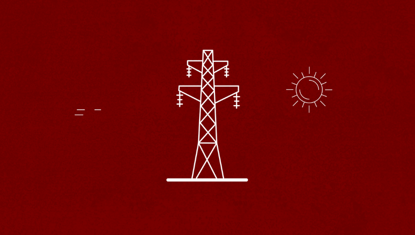 An illustration of a power transformer.