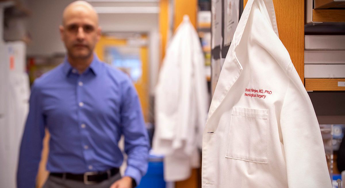 Dr. Shahid Nimjee works on breakthroughs that can restore functionality to stroke victims as a researcher at The Ohio State University Wexner Medical Center.