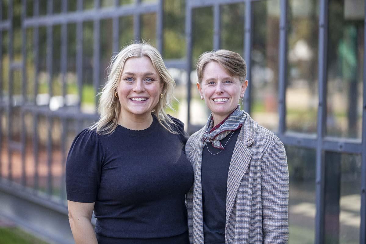 Marisa Sheldon, left, and Christine Happel, right, Age-Friendly Innovation Center.  College of Social Work.