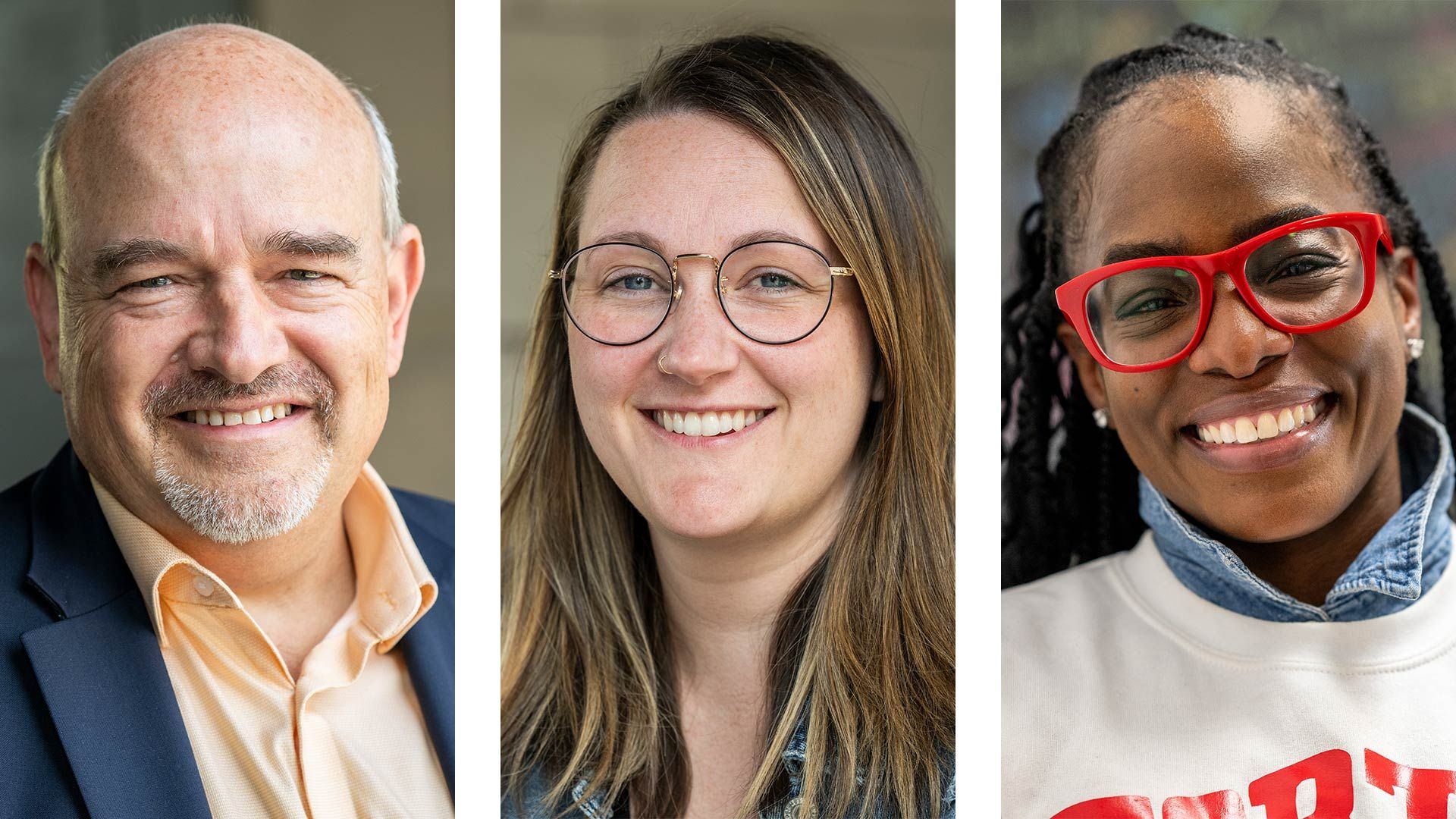 Headshots of Douglas Berman on the left, Hannah Miller in the middle and Carla Thomas on the right.