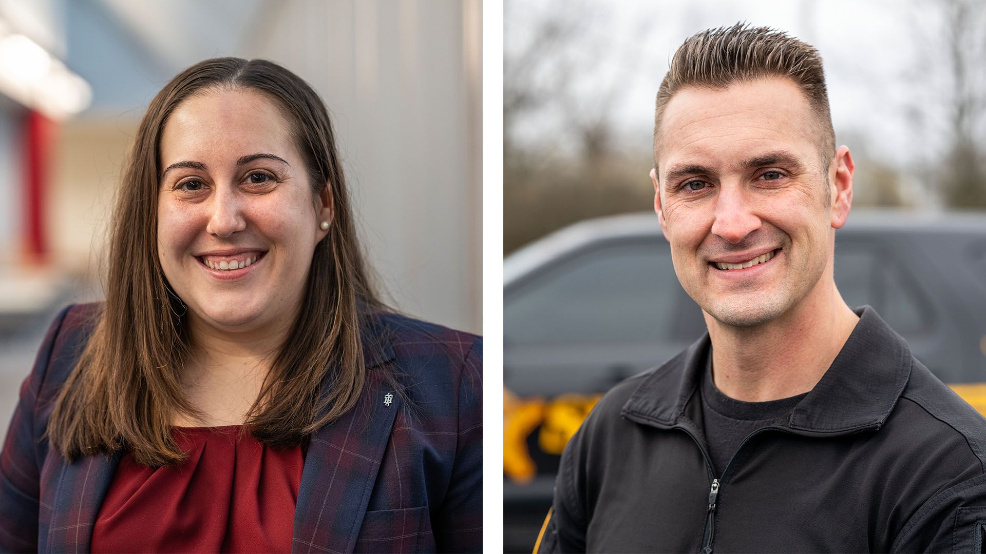 Headshot of JJaclyn Caccese on the left and headshot of Josh Walters on the right
