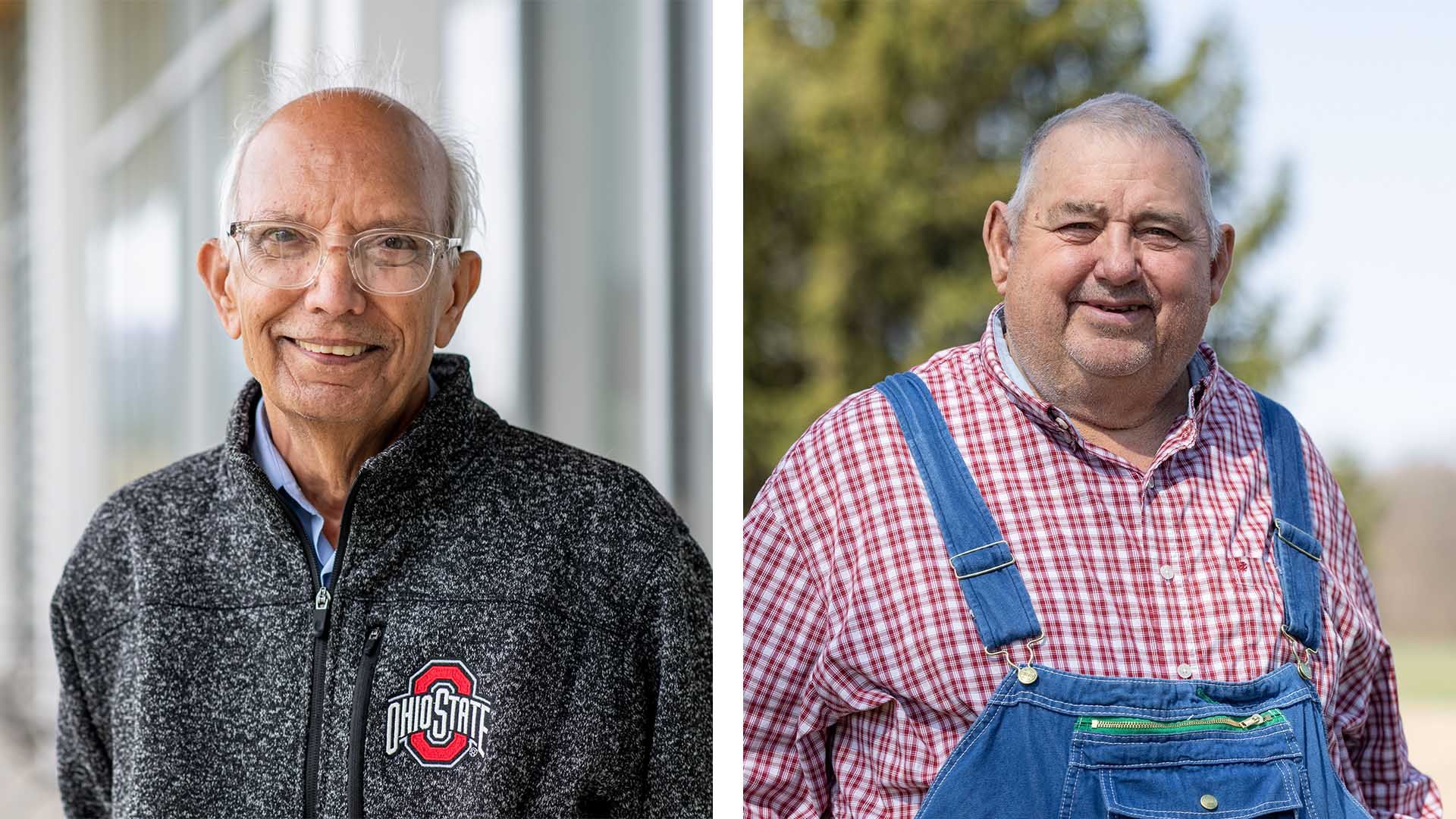 Headshot of Dr. Rattan Lal on the left and headshot of David Brandt on the right