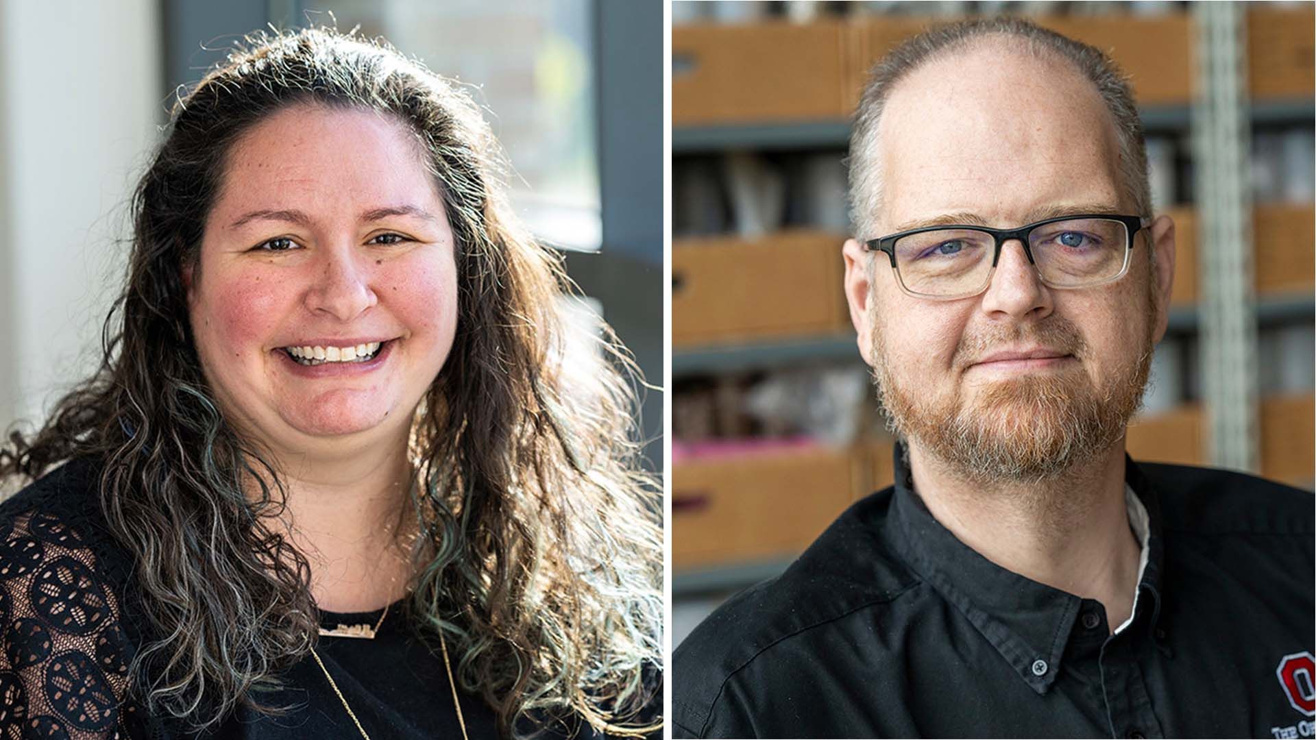 Headshot of Bridget Britton on the left and headshot of Aaron Wilson on the right