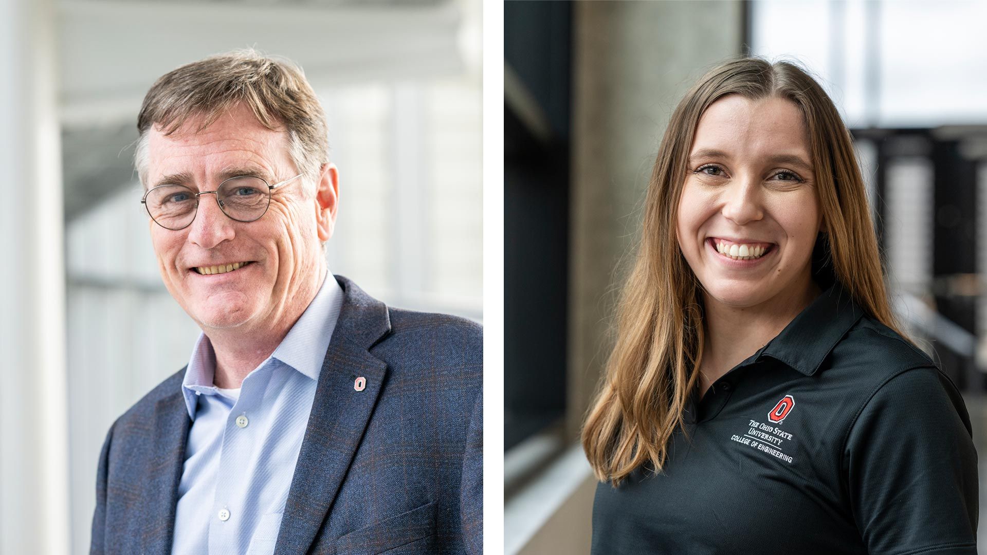 Headshot of John Horack on the left, headshot of Cassidy Brozovich on the right