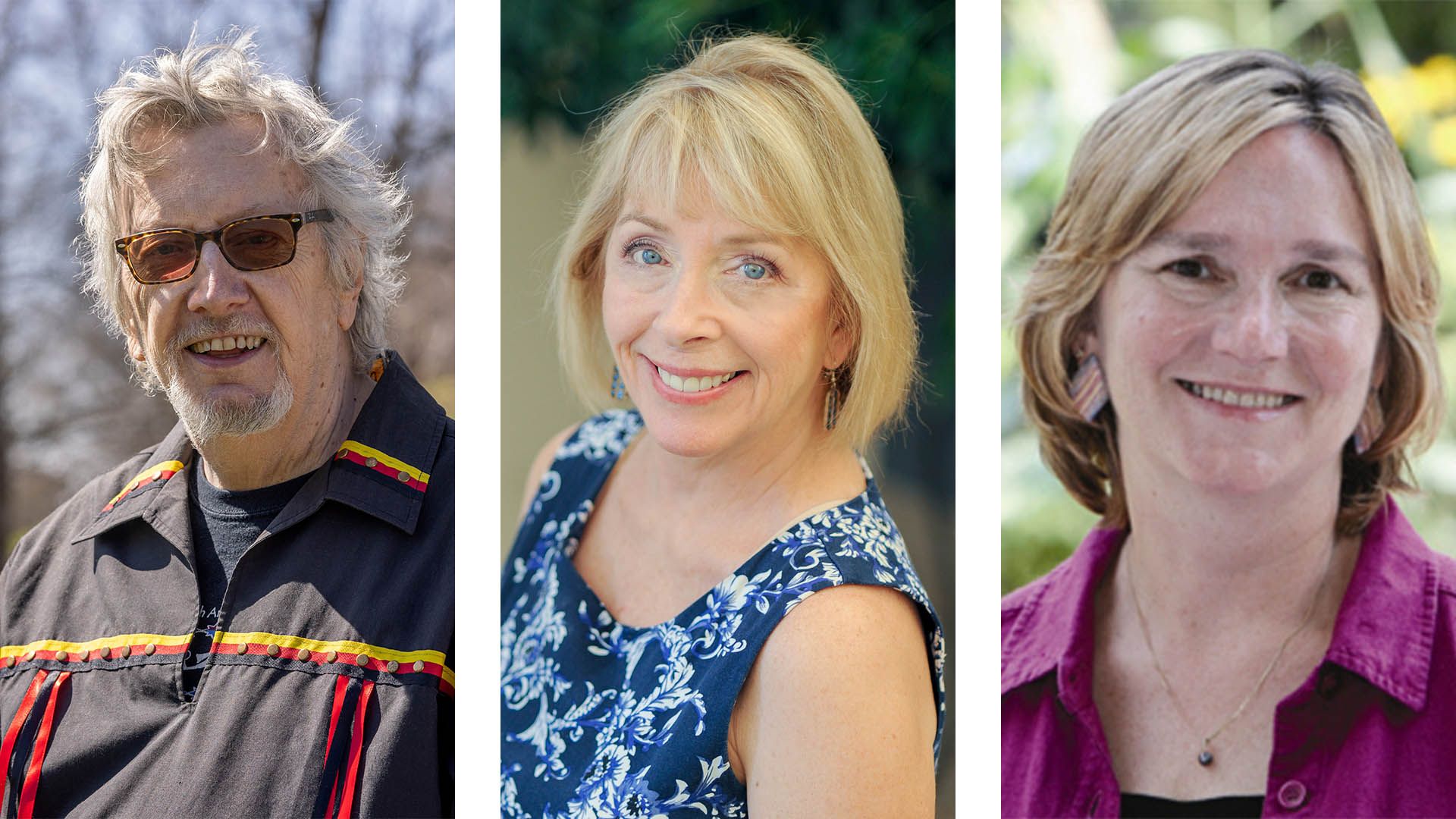 Headshot of John Low, Christine Ballengee Morris and Lucy Murphy