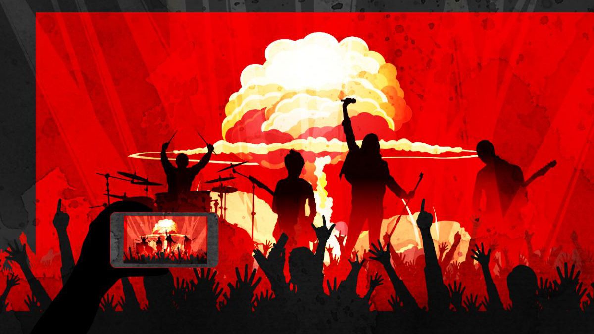 An illustration of a rock concert