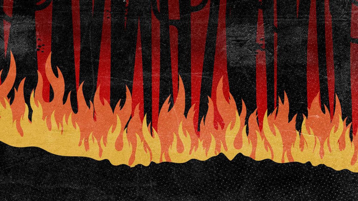An illustration of a wildfire