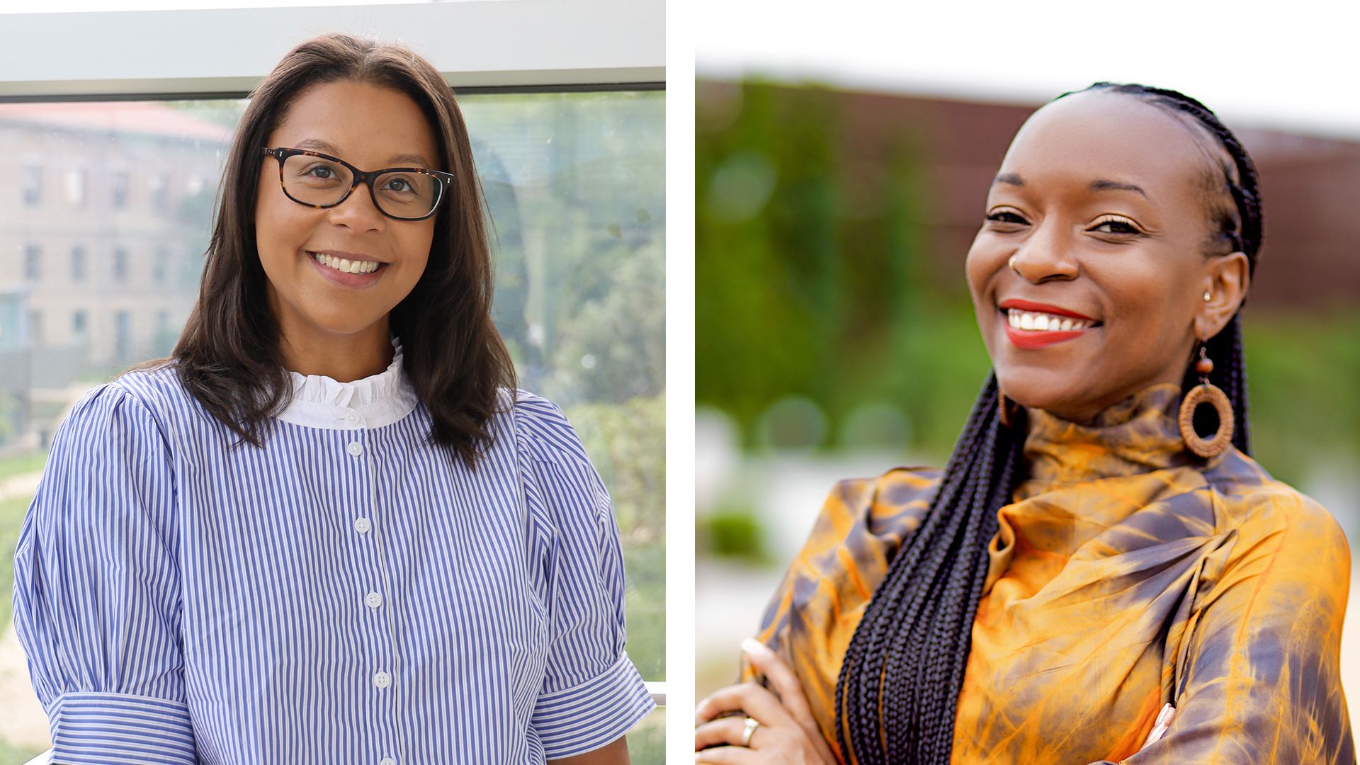 Headshot of Ashley Felix on the left, headshot of Shameka Thomas on the right